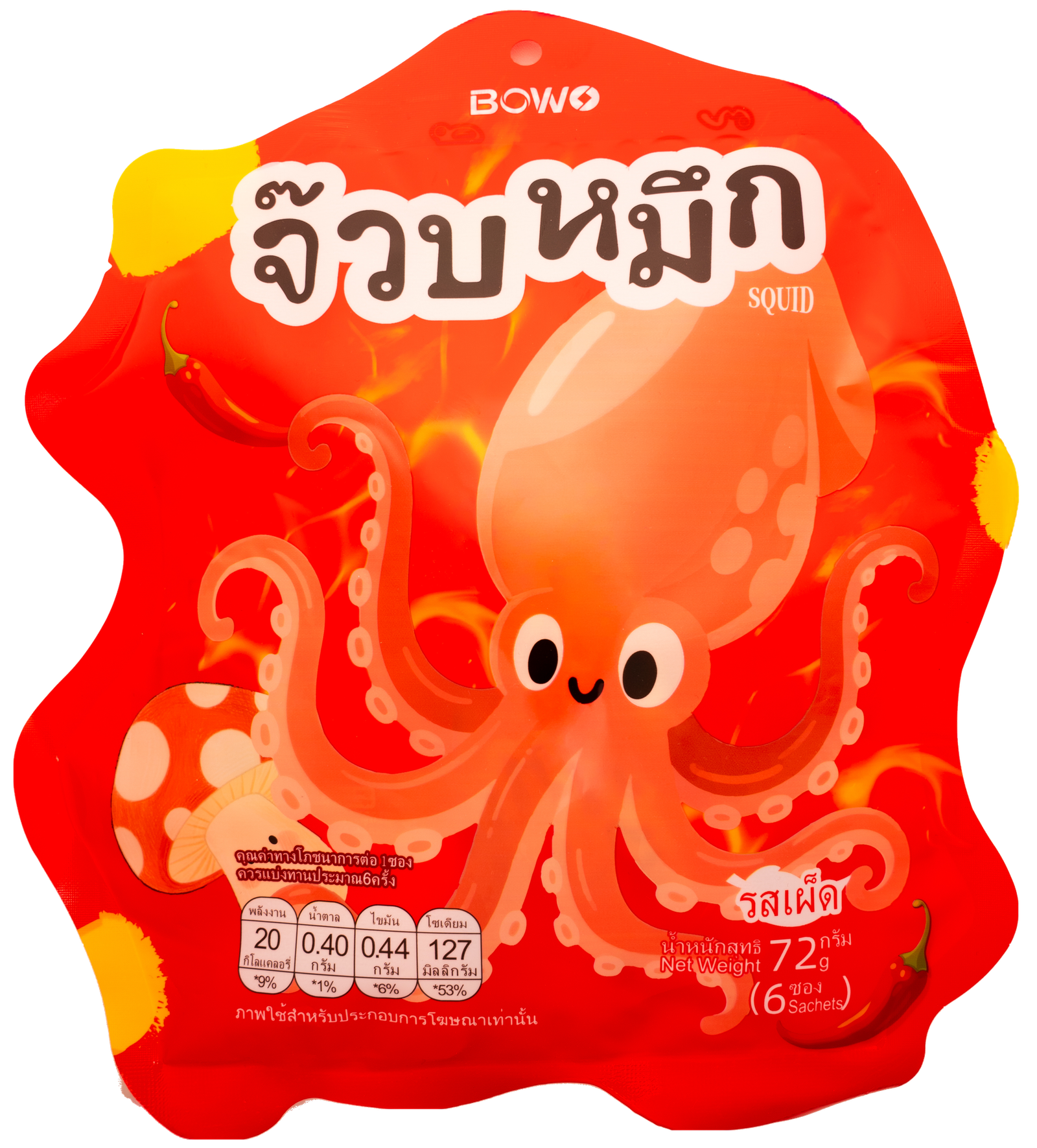 72 กรัม · 6 ซอง · ฿69